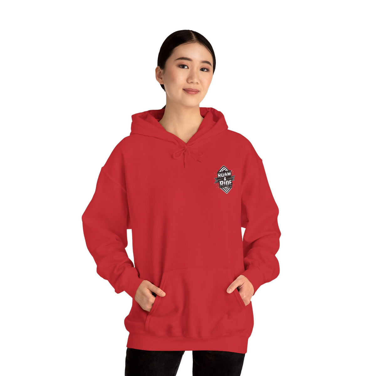 Roam & Ride Co. Grayscale Logo - Unisex Heavy Blend Hoodie