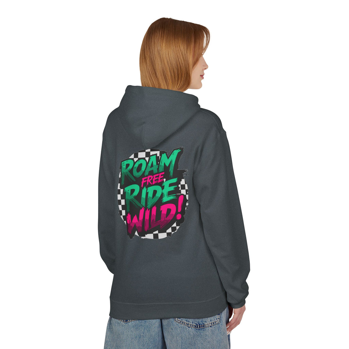 Roam Free, Ride Wild Logo - Unisex Fleece Hoodie