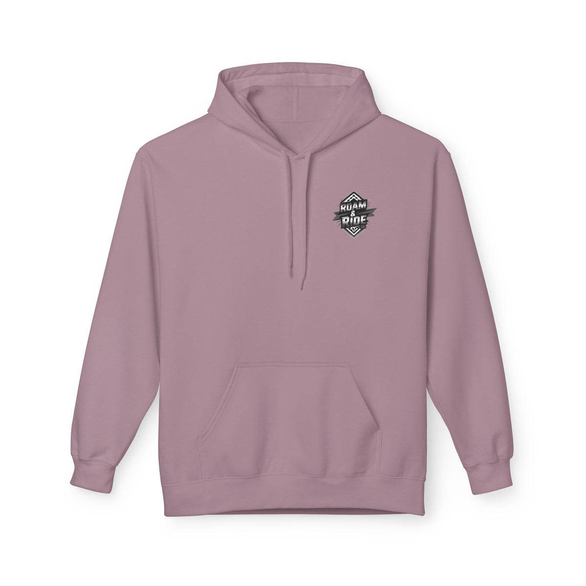 Roam & Ride Co. Grayscale Logo - Unisex Fleece Hoodie