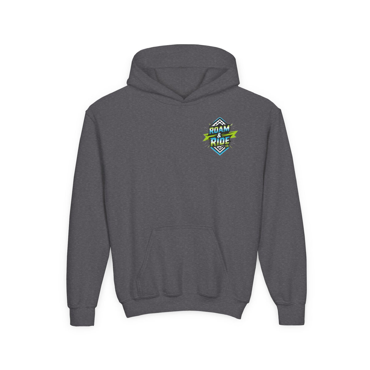 Roam & Ride Co. Blue Green Logo - Youth Hoodie