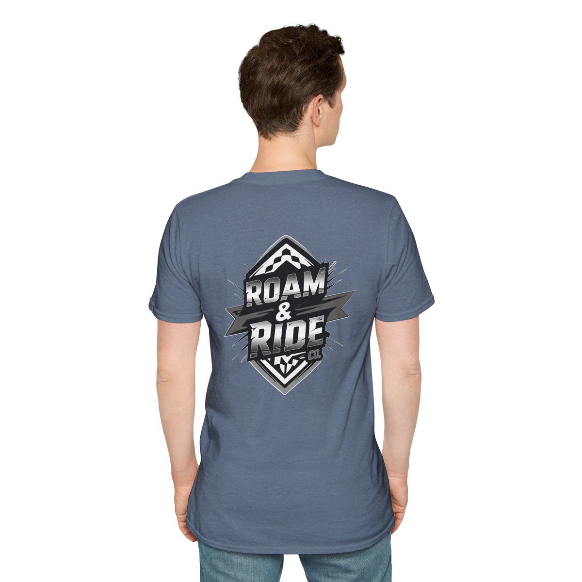 Roam & Ride Co. Grayscale Logo - Unisex T-Shirt
