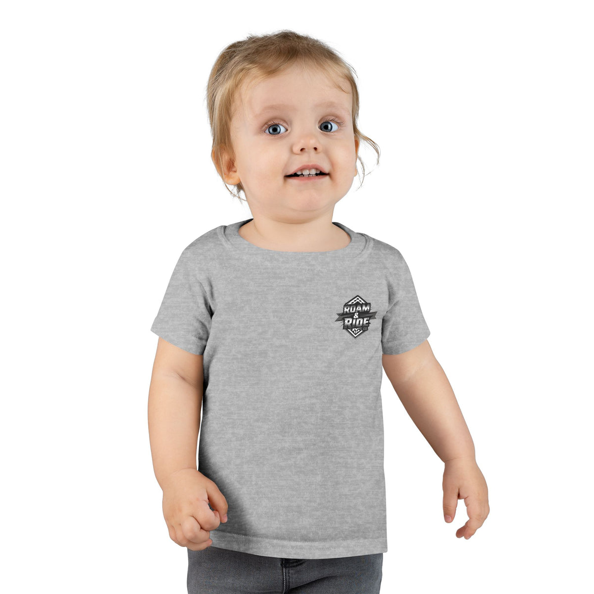 Roam & Ride Co. Grayscale Logo - Toddler T-Shirt