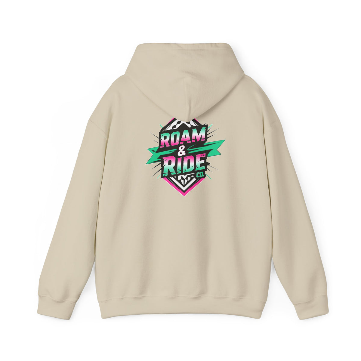 Roam & Ride Co. Teal Pink Logo - Unisex Heavy Blend Hoodie