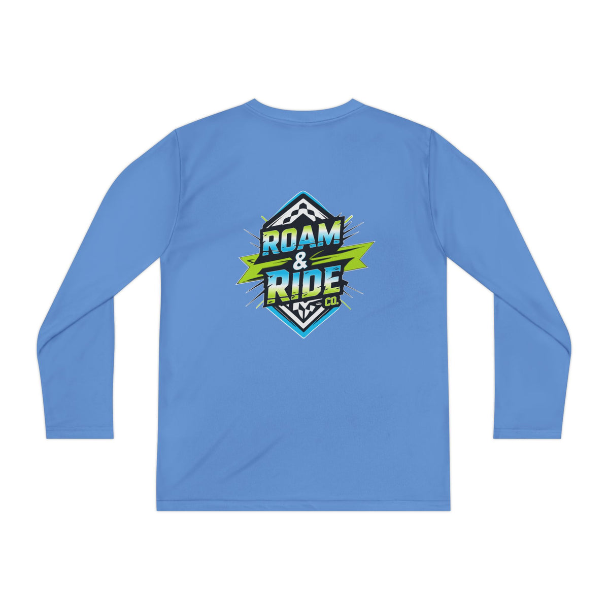 Roam & Ride Co. Blue Green Logo - Youth Long Sleeve T-Shirt