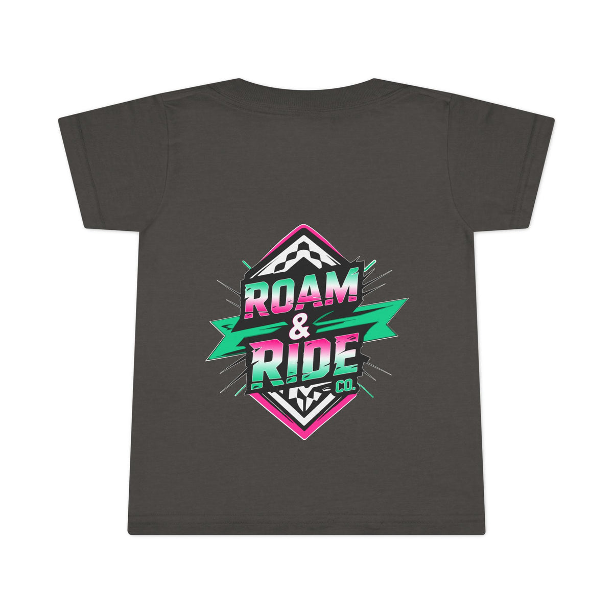 Roam & Ride Co. Teal Pink Logo - Toddler T-Shirt