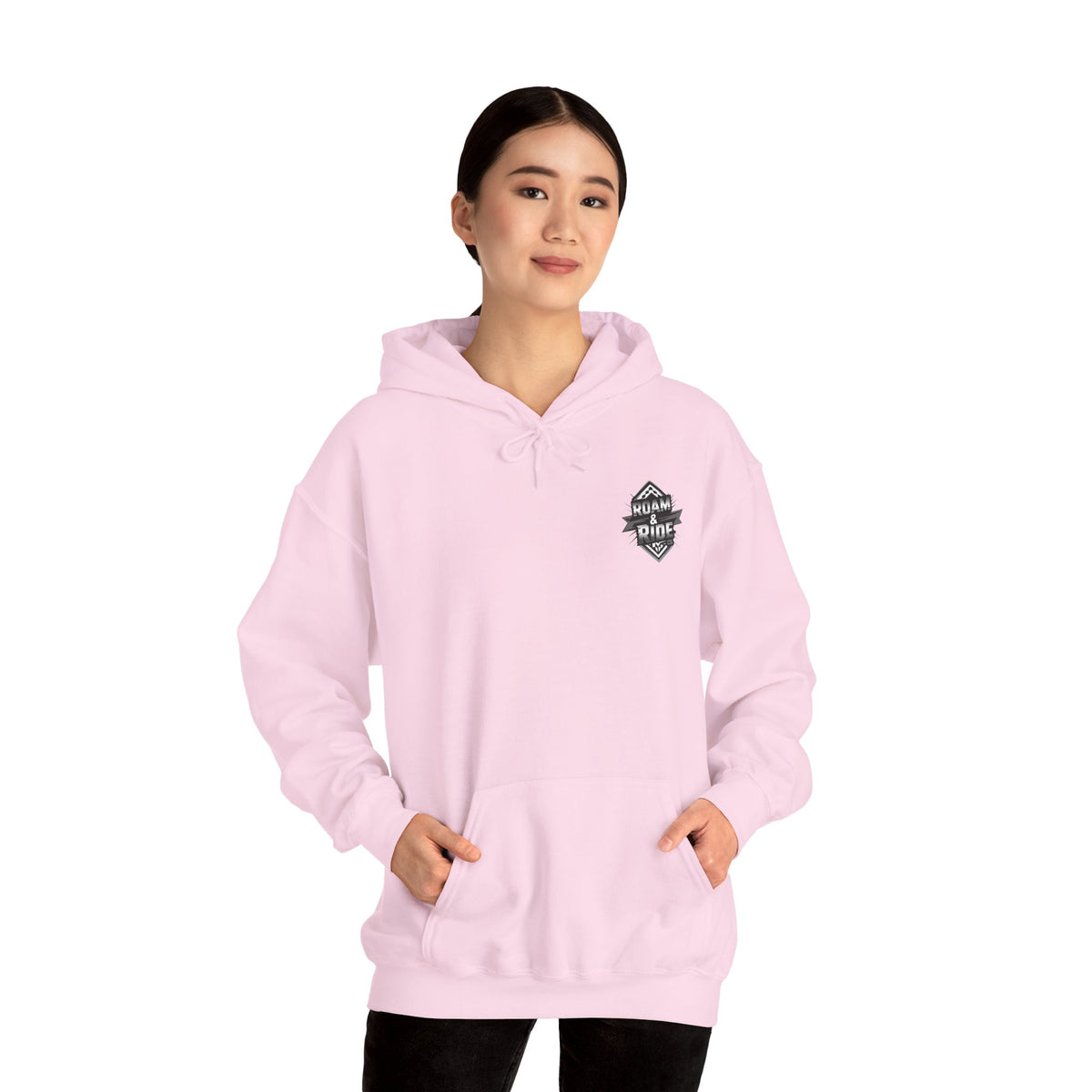 Roam & Ride Co. Grayscale Logo - Unisex Heavy Blend Hoodie