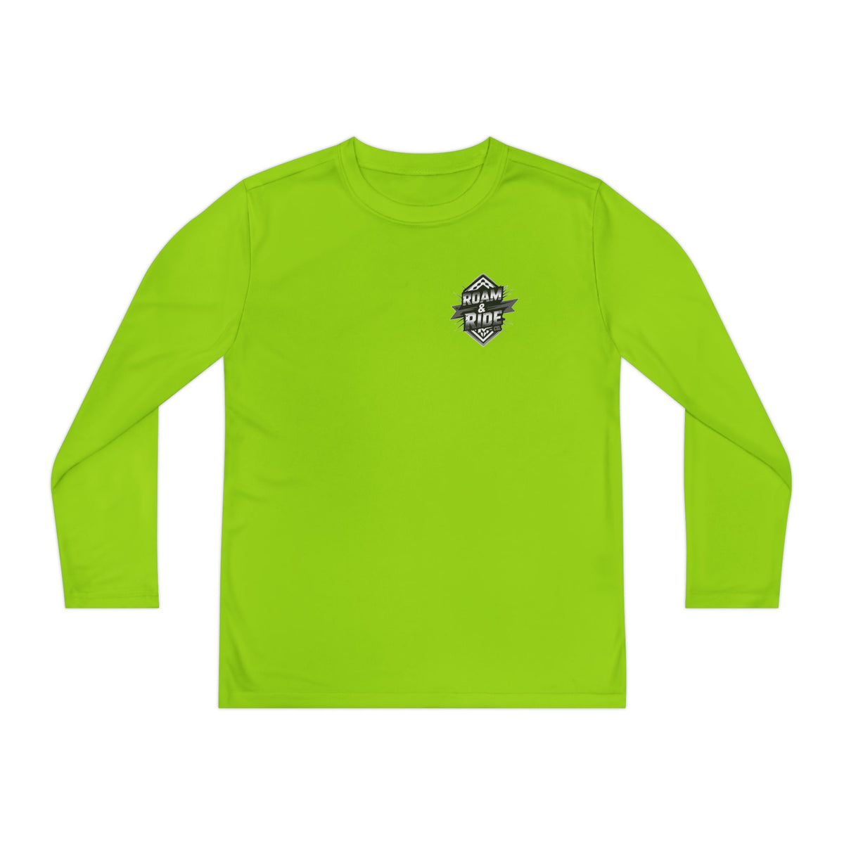 Roam & Ride Co. Grayscale Logo - Youth Long Sleeve T-Shirt