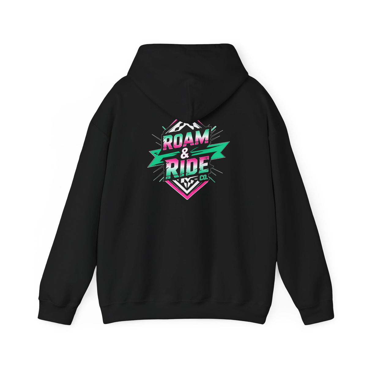 Roam & Ride Co. Teal Pink Logo - Unisex Heavy Blend Hoodie