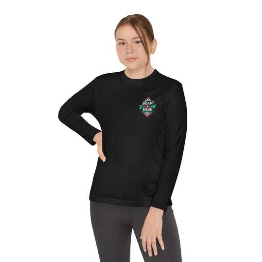 Roam & Ride Co. Teal Pink Logo - Youth Long Sleeve T-Shirt