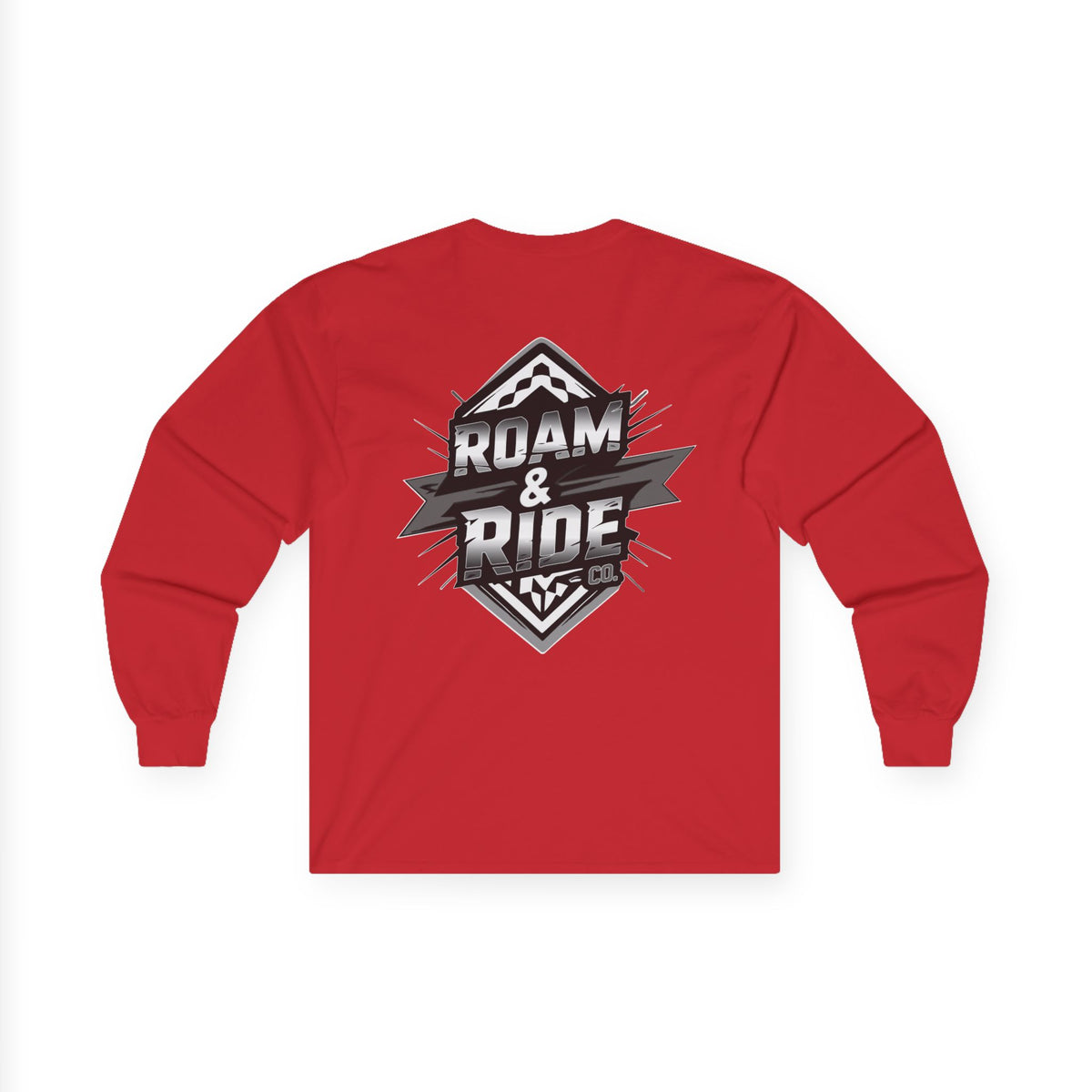 Roam & Ride Co. Grayscale Logo - Unisex Long Sleeve T-Shirt