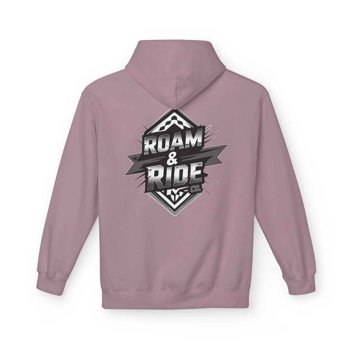 Roam & Ride Co. Grayscale Logo - Unisex Fleece Hoodie