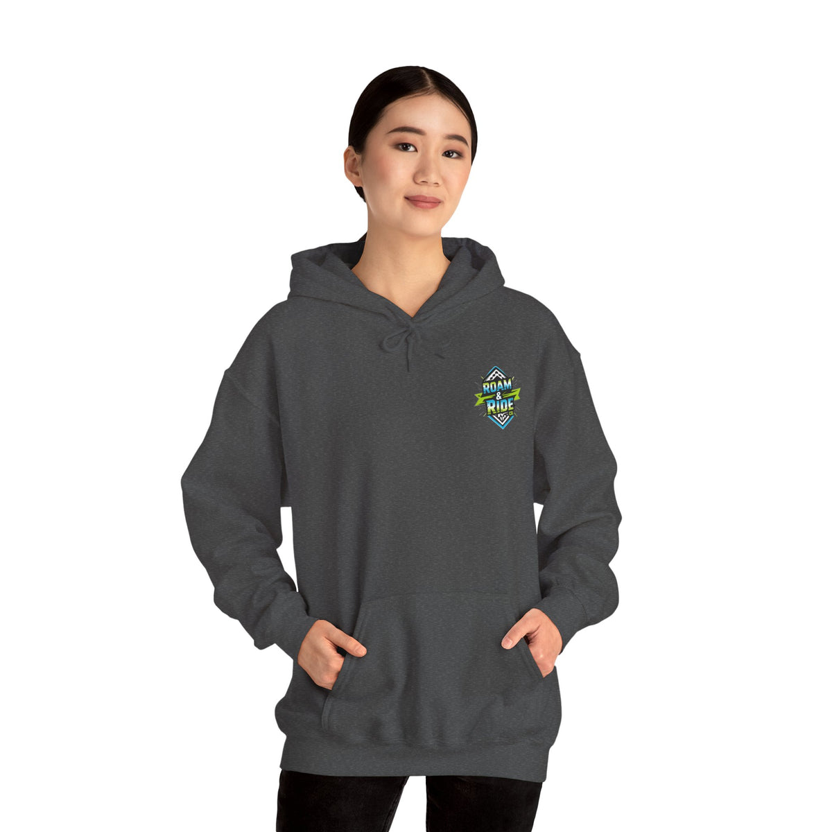 Roam & Ride Co. Blue Green Logo - Unisex Heavy Blend Hoodie
