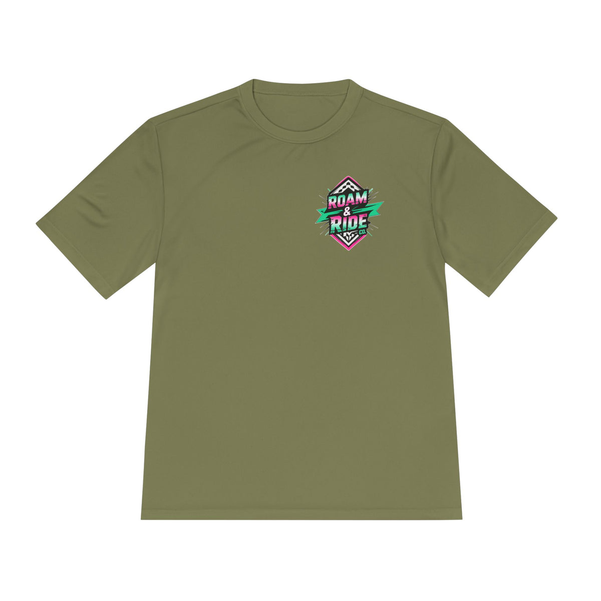 Roam Free, Ride Wild Logo - Unisex Moisture Wicking T-Shirt