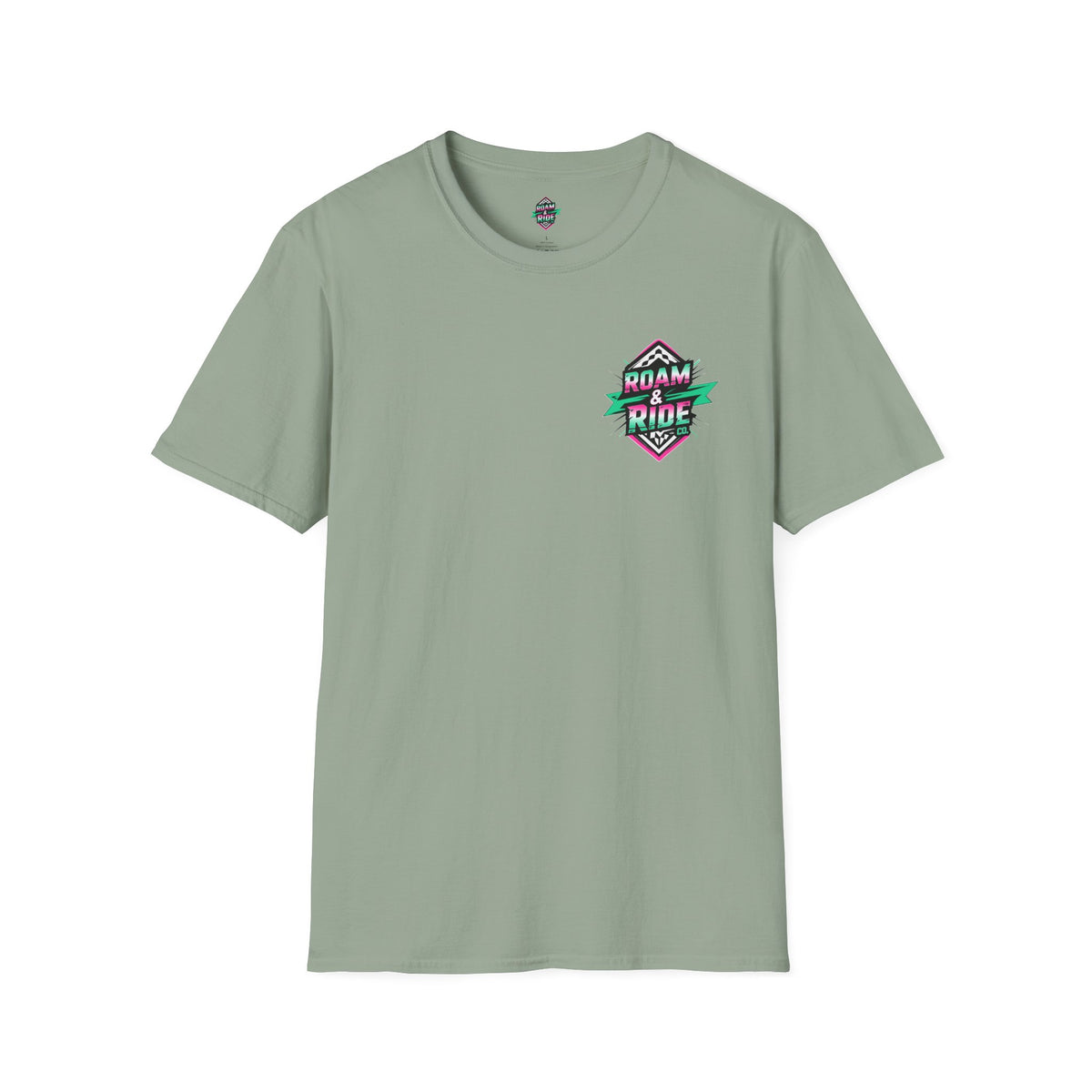 Roam & Ride Co. Teal Pink Logo - Unisex T Shirt
