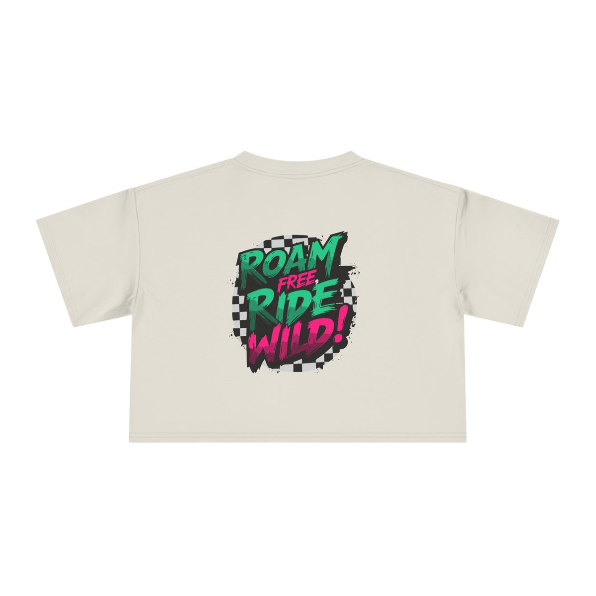 Roam Free, Ride Wild Logo - Women's Crop T-Shirt