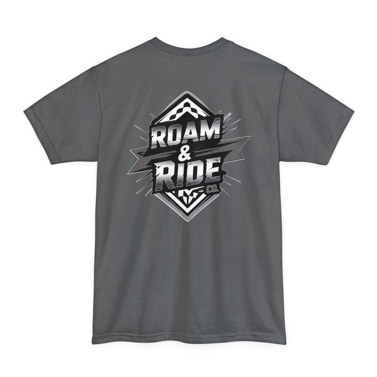 Roam & Ride Co. Grayscale Logo - Big & Tall T-Shirt