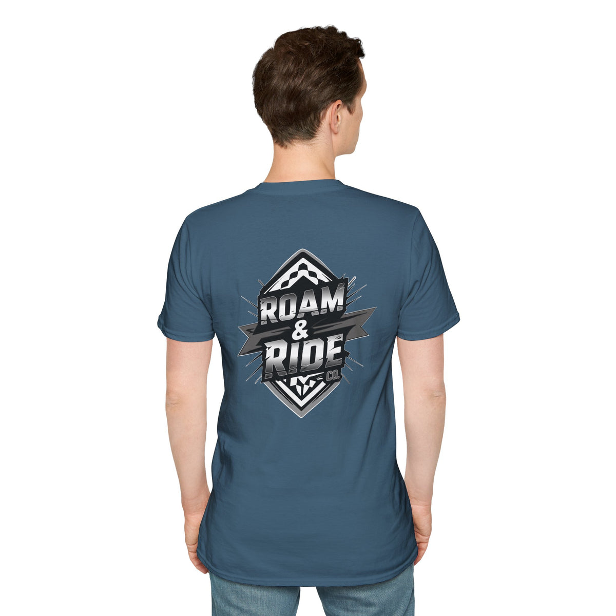 Roam & Ride Co. Grayscale Logo - Unisex T-Shirt