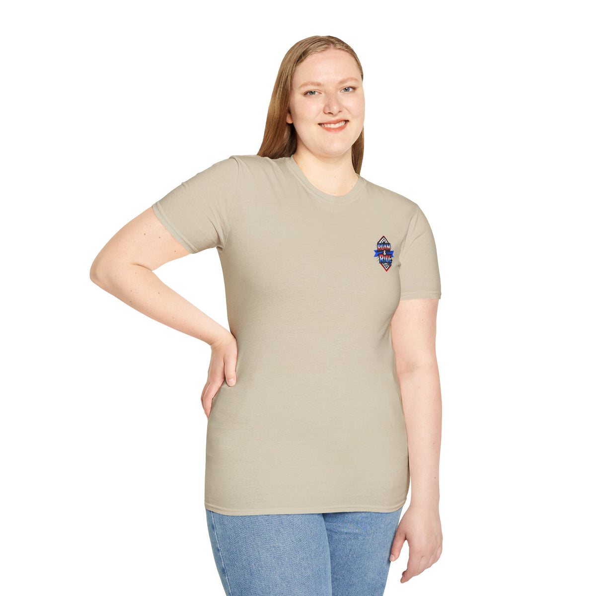 Roam & Ride Co. Red White and Blue Logo - Unisex T-Shirt