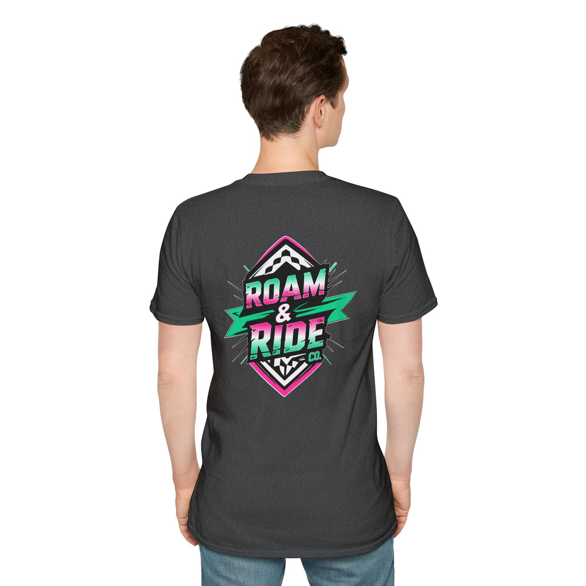Roam & Ride Co. Teal Pink Logo - Unisex T Shirt