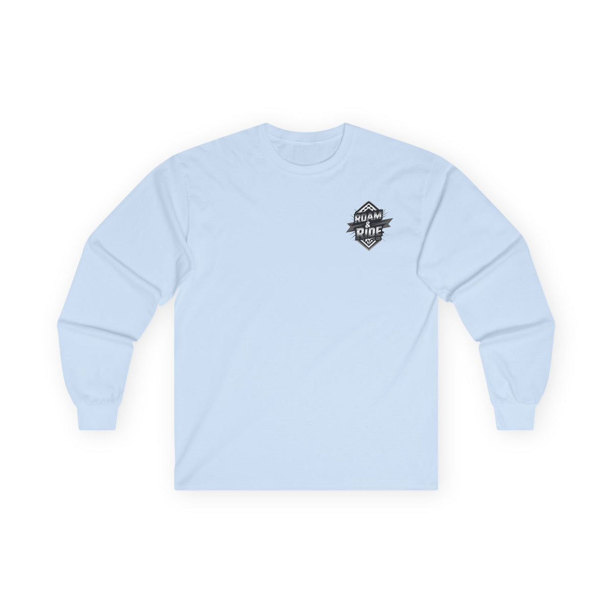 Roam & Ride Co. Grayscale Logo - Unisex Long Sleeve T-Shirt